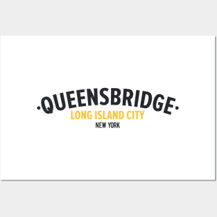 Sleek Queens Bridge Logo - Elevate Your Love for Long Island City Posters and Art